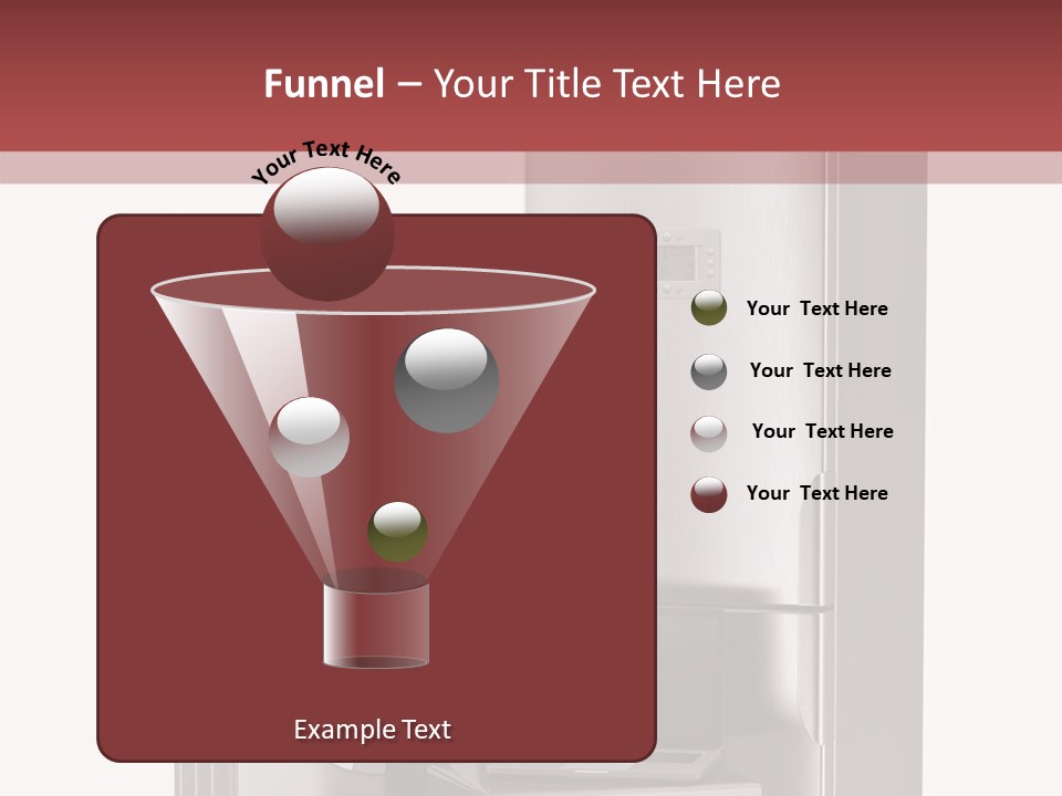 A Group Of Appliances With A Red Background PowerPoint Template