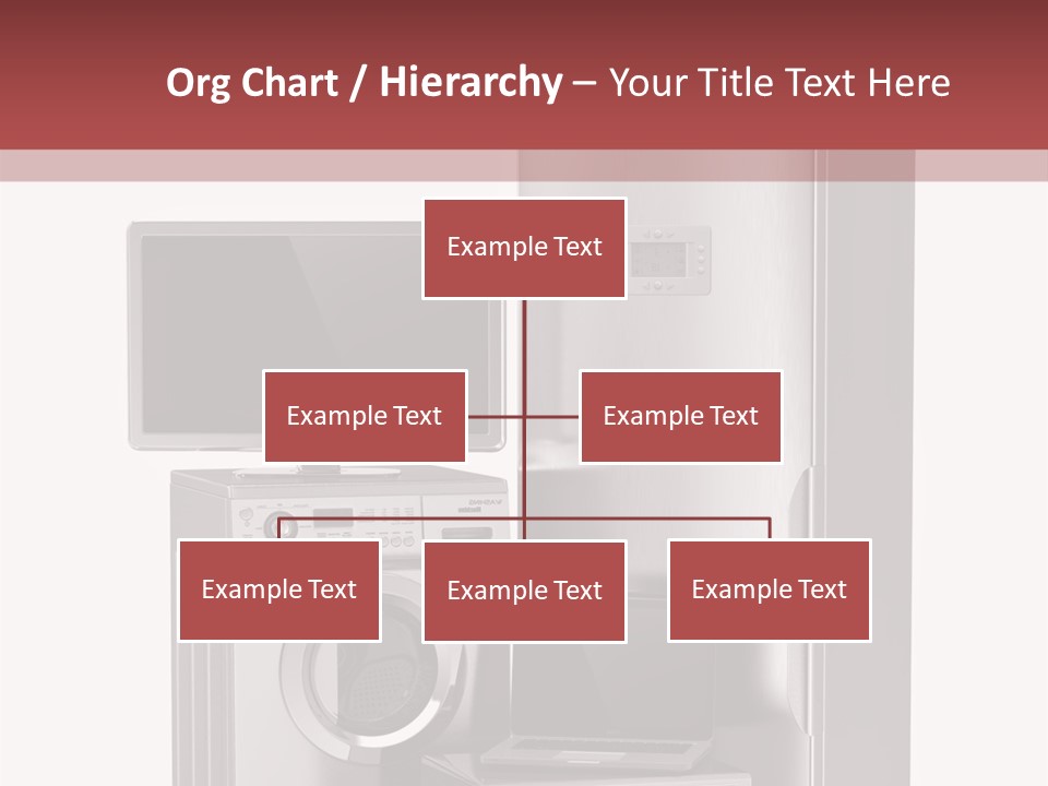 A Group Of Appliances With A Red Background PowerPoint Template