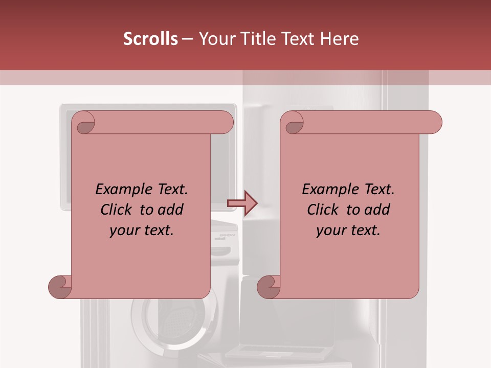 A Group Of Appliances With A Red Background PowerPoint Template