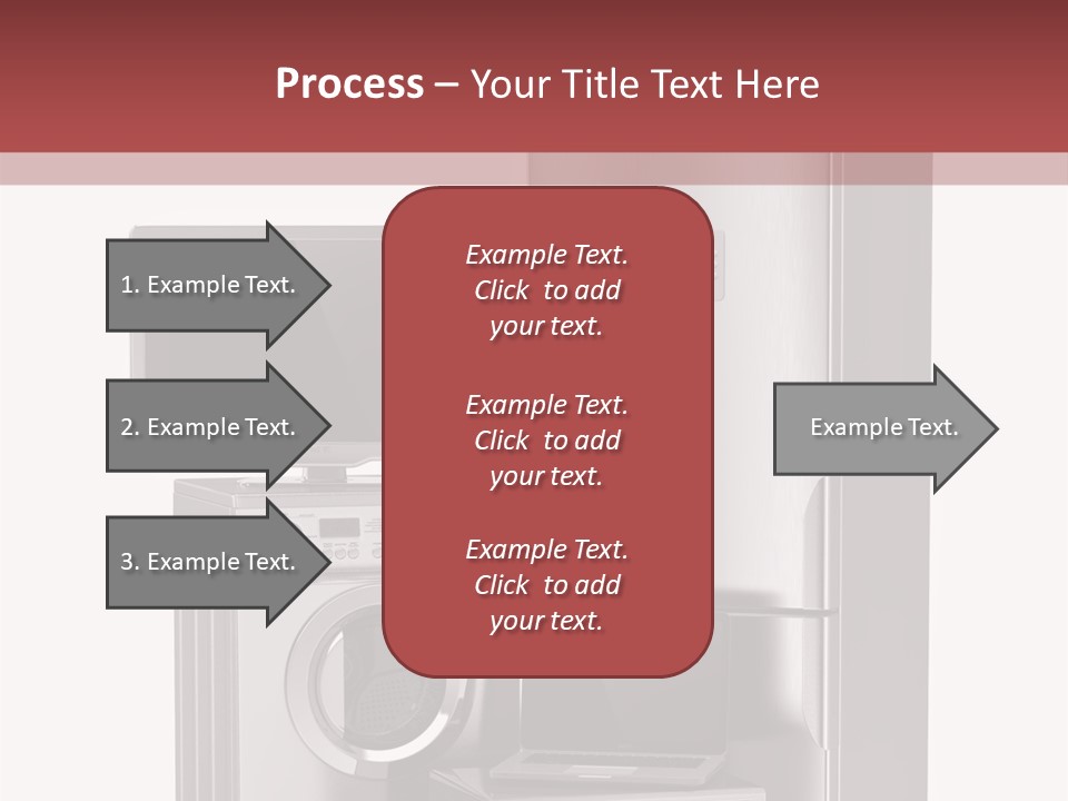 A Group Of Appliances With A Red Background PowerPoint Template