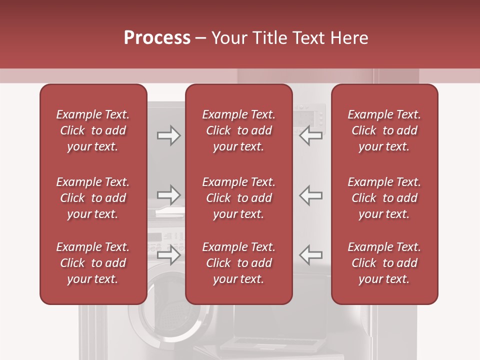 A Group Of Appliances With A Red Background PowerPoint Template