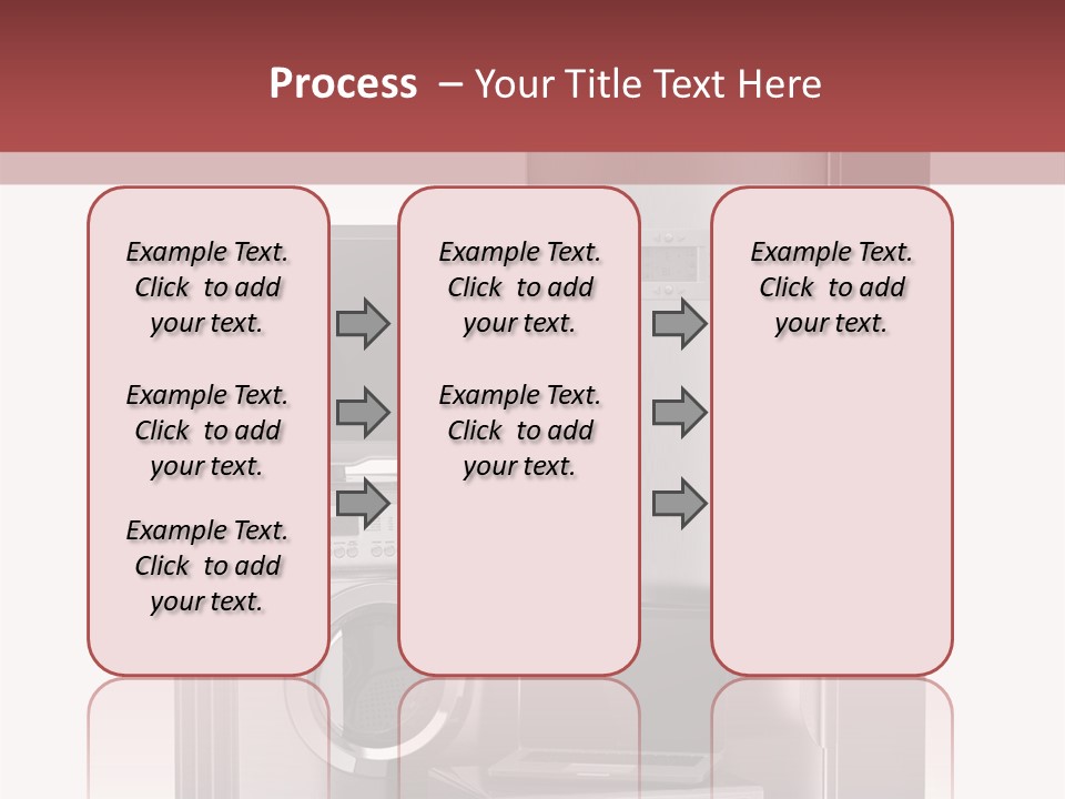 A Group Of Appliances With A Red Background PowerPoint Template