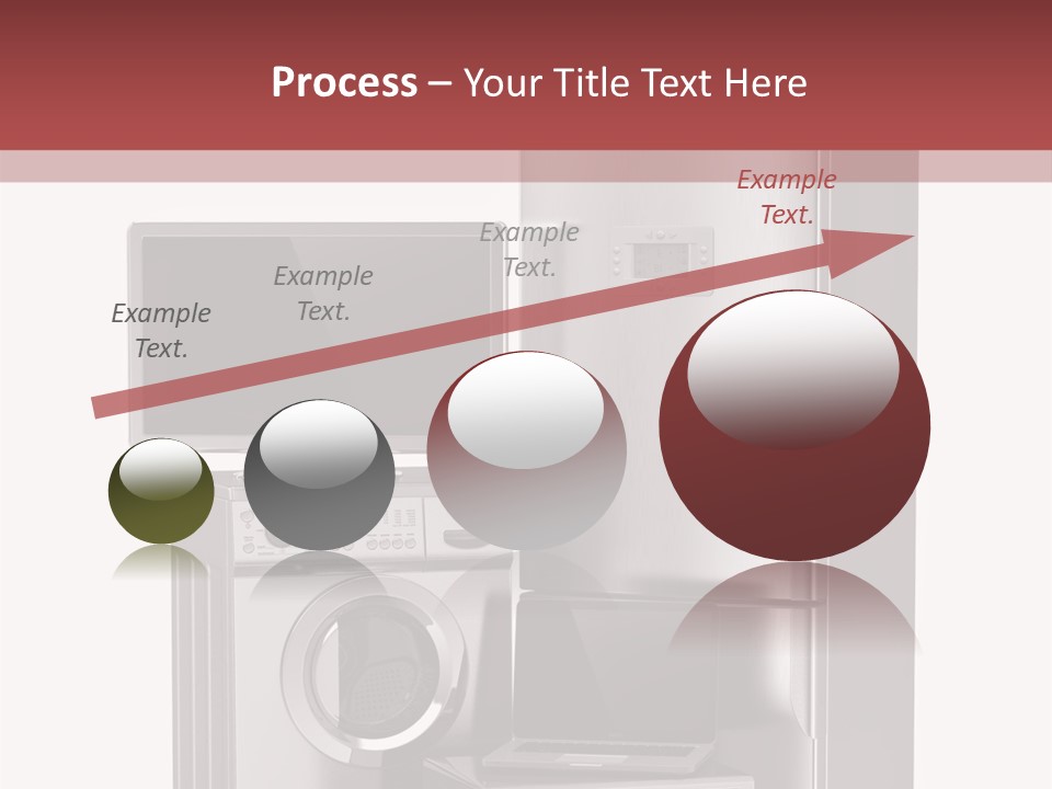 A Group Of Appliances With A Red Background PowerPoint Template