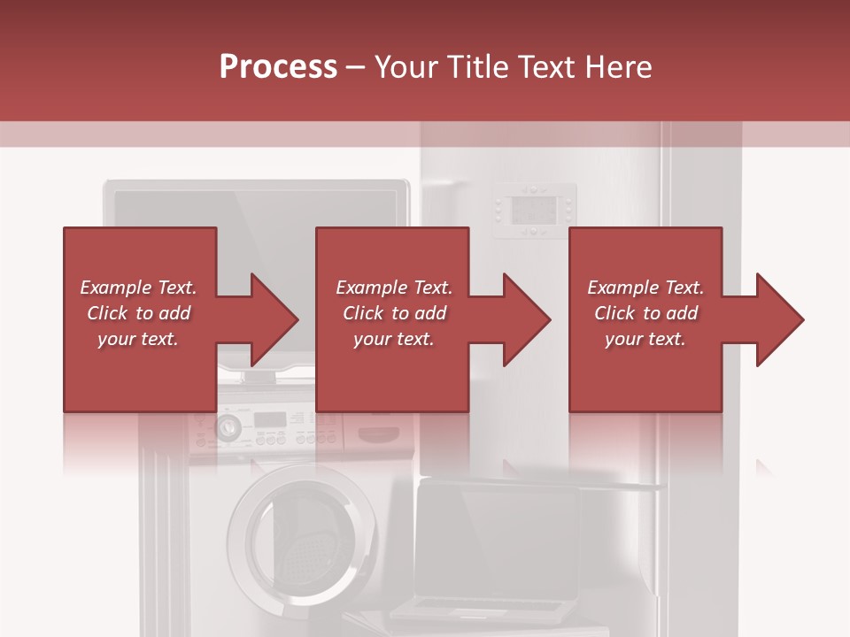 A Group Of Appliances With A Red Background PowerPoint Template