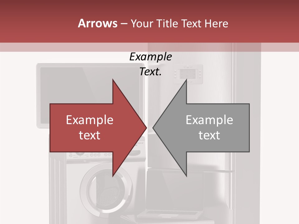 A Group Of Appliances With A Red Background PowerPoint Template
