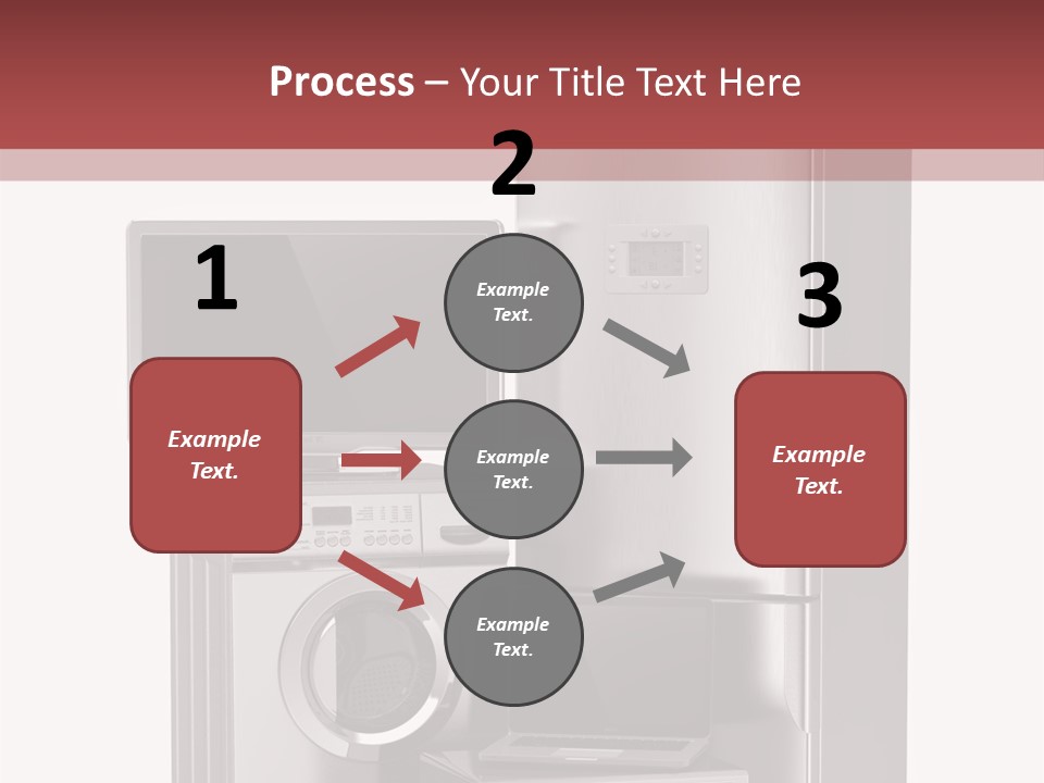 A Group Of Appliances With A Red Background PowerPoint Template
