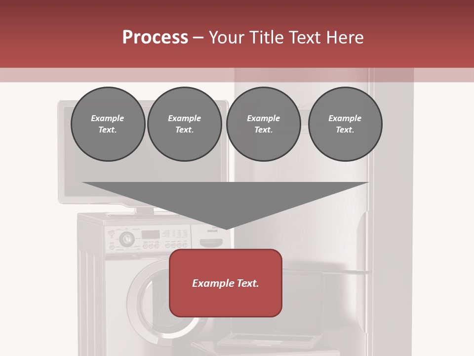 A Group Of Appliances With A Red Background PowerPoint Template