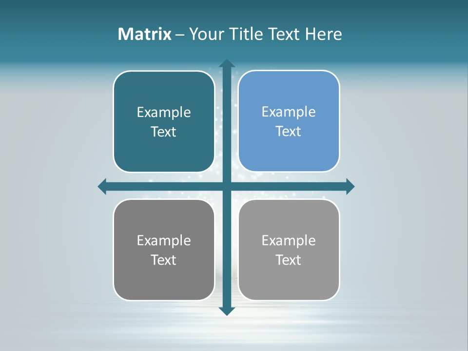 A White Flower With Sparkles On A Blue Background PowerPoint Template