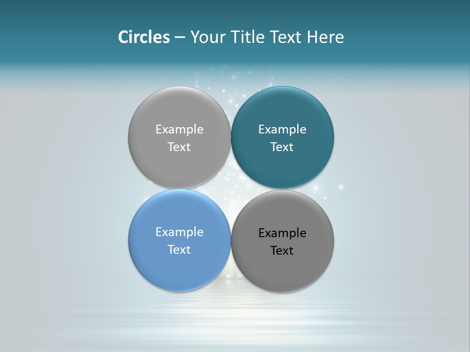 A White Flower With Sparkles On A Blue Background PowerPoint Template