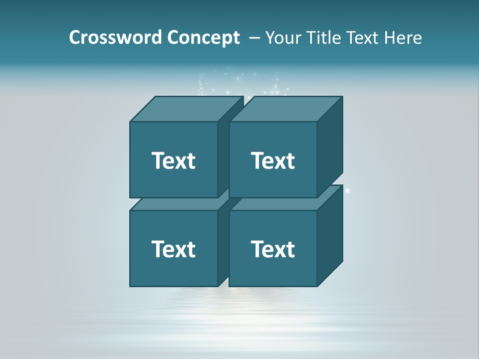 A White Flower With Sparkles On A Blue Background PowerPoint Template