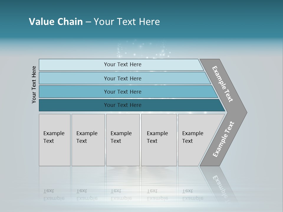 A White Flower With Sparkles On A Blue Background PowerPoint Template