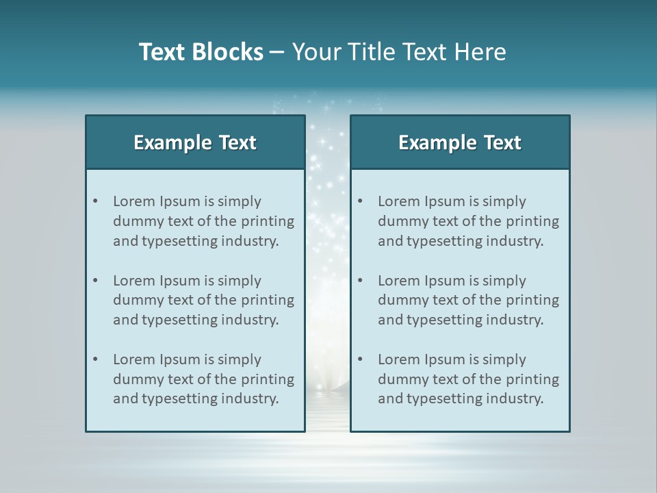 A White Flower With Sparkles On A Blue Background PowerPoint Template