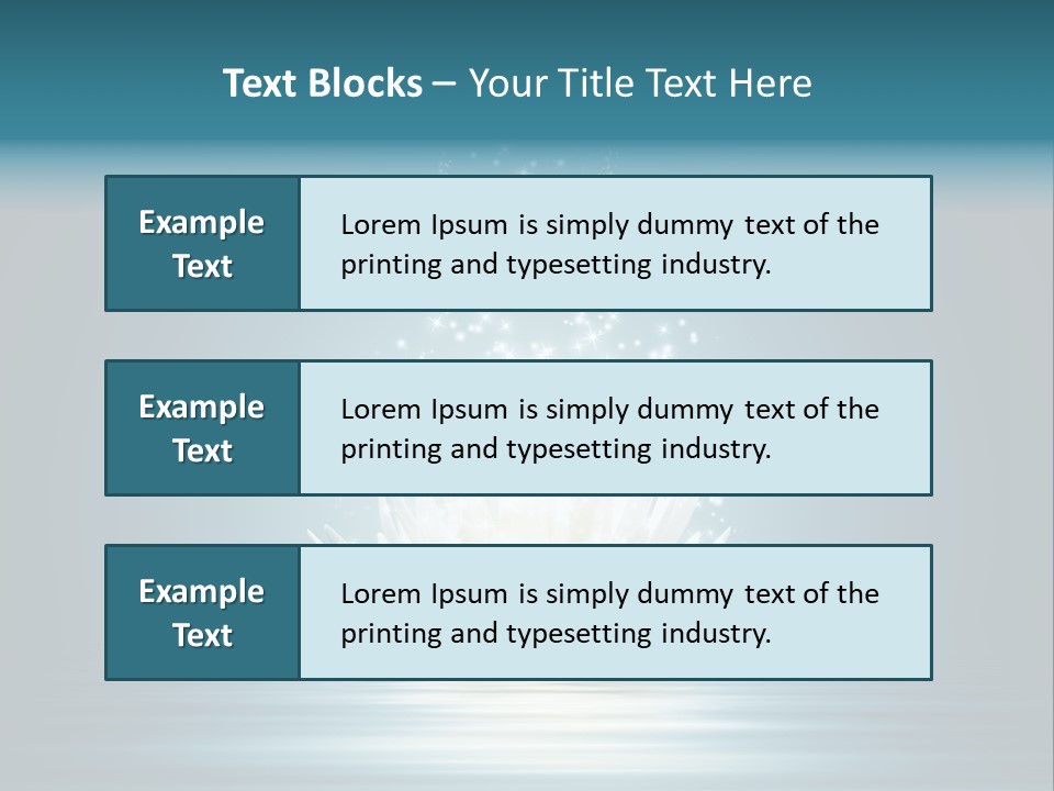 A White Flower With Sparkles On A Blue Background PowerPoint Template