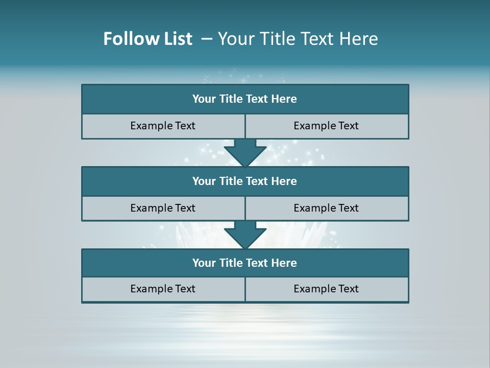 A White Flower With Sparkles On A Blue Background PowerPoint Template