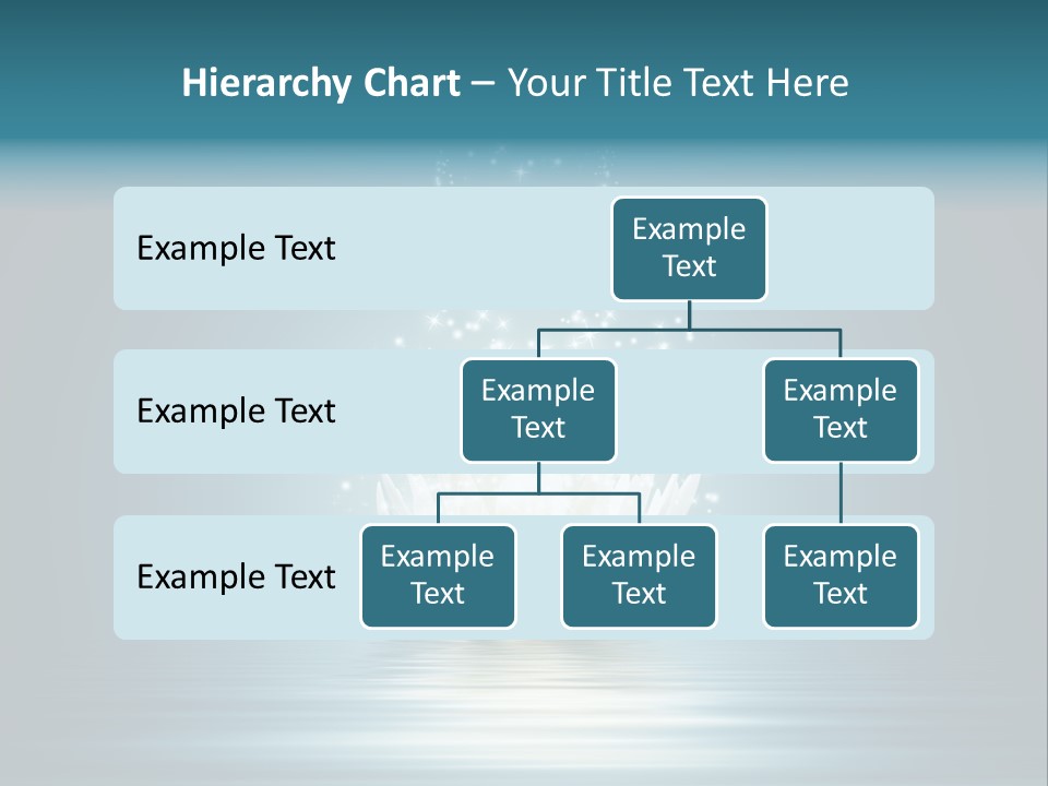 A White Flower With Sparkles On A Blue Background PowerPoint Template