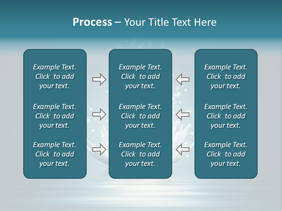 A White Flower With Sparkles On A Blue Background PowerPoint Template