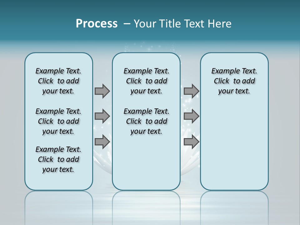 A White Flower With Sparkles On A Blue Background PowerPoint Template