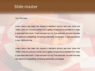 A Plastic Container Filled With Food Next To An Orange PowerPoint Template