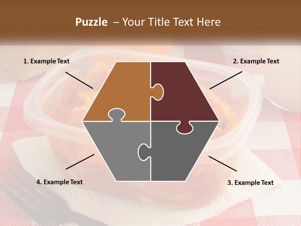 A Plastic Container Filled With Food Next To An Orange PowerPoint Template