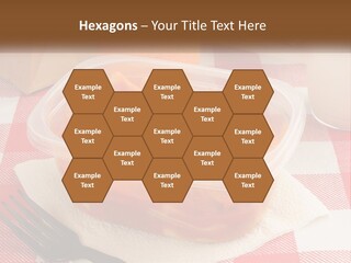 A Plastic Container Filled With Food Next To An Orange PowerPoint Template