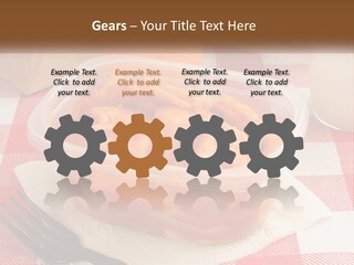 A Plastic Container Filled With Food Next To An Orange PowerPoint Template