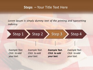 A Plastic Container Filled With Food Next To An Orange PowerPoint Template
