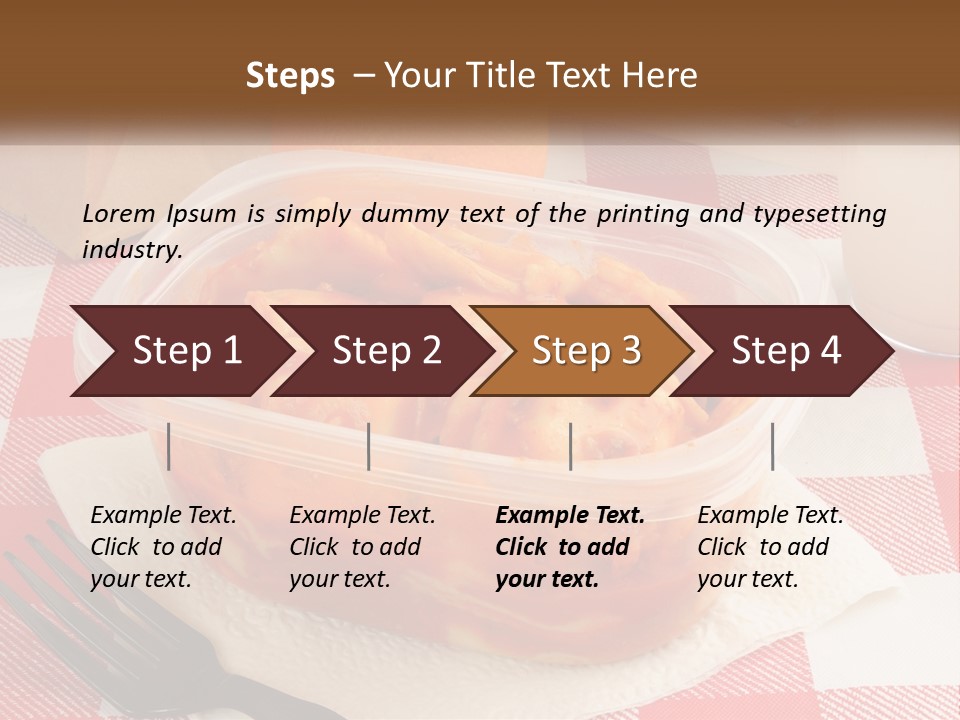 A Plastic Container Filled With Food Next To An Orange PowerPoint Template