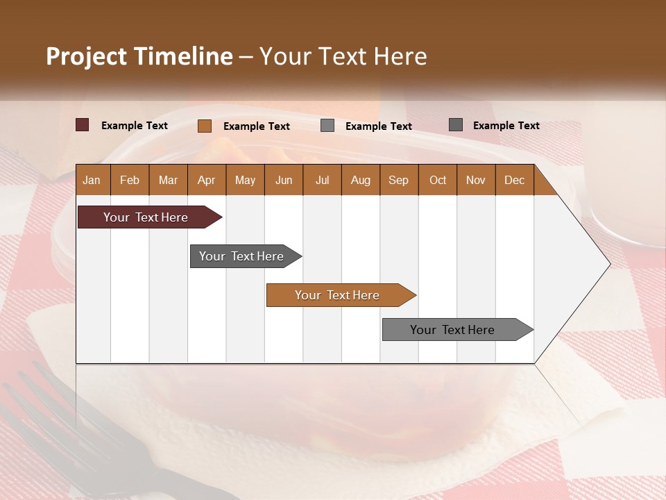 A Plastic Container Filled With Food Next To An Orange PowerPoint Template