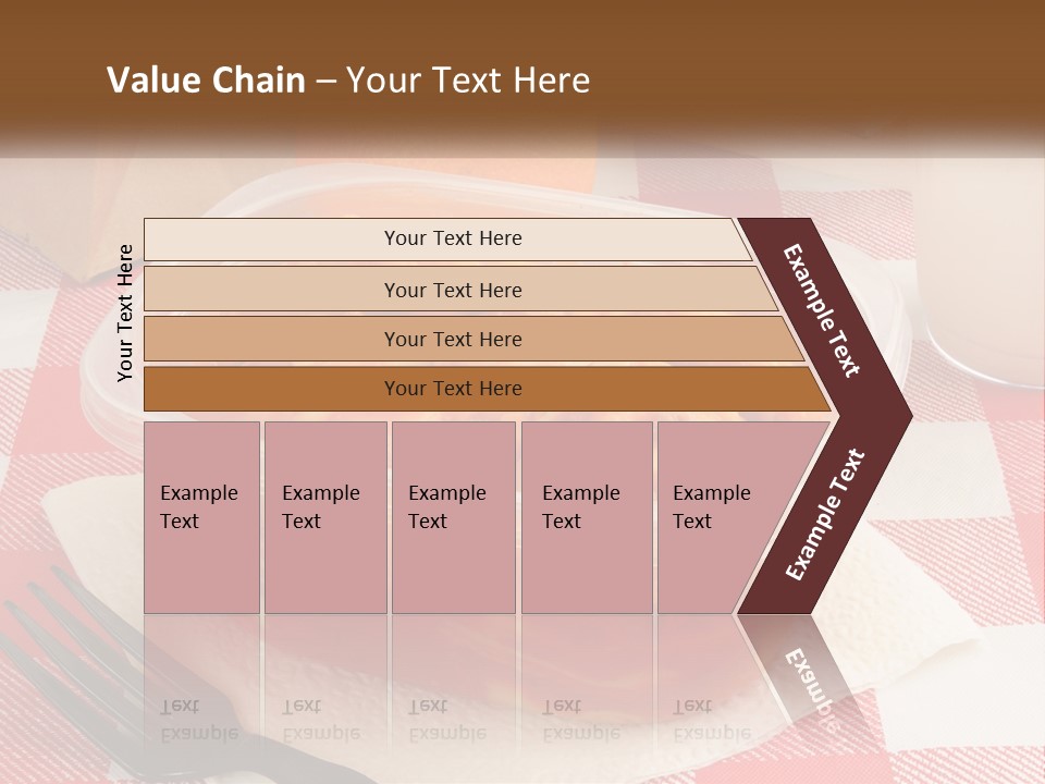 A Plastic Container Filled With Food Next To An Orange PowerPoint Template