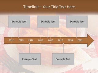 A Plastic Container Filled With Food Next To An Orange PowerPoint Template