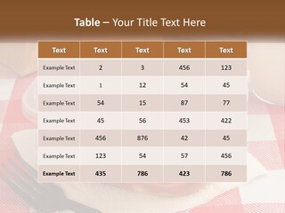 A Plastic Container Filled With Food Next To An Orange PowerPoint Template