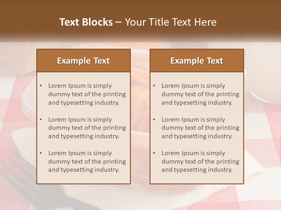 A Plastic Container Filled With Food Next To An Orange PowerPoint Template
