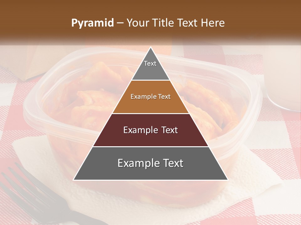 A Plastic Container Filled With Food Next To An Orange PowerPoint Template