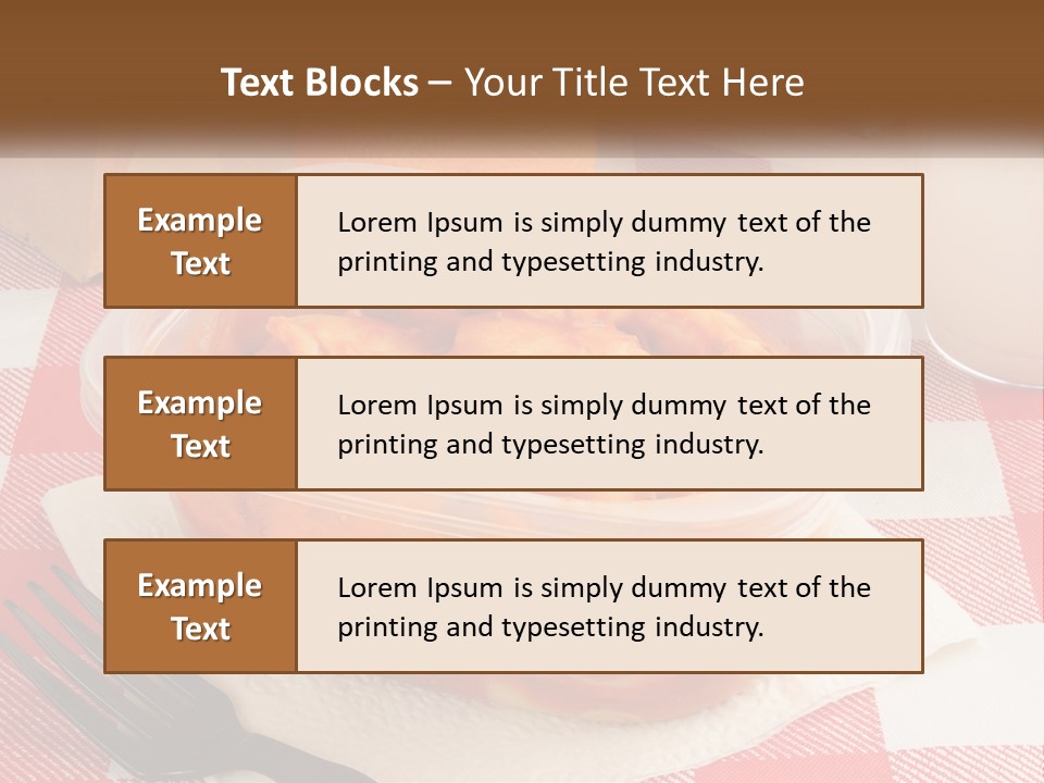 A Plastic Container Filled With Food Next To An Orange PowerPoint Template
