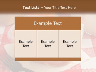 A Plastic Container Filled With Food Next To An Orange PowerPoint Template