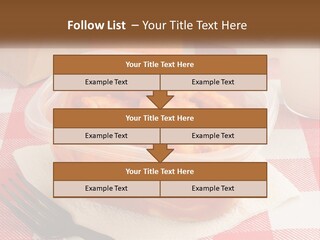 A Plastic Container Filled With Food Next To An Orange PowerPoint Template