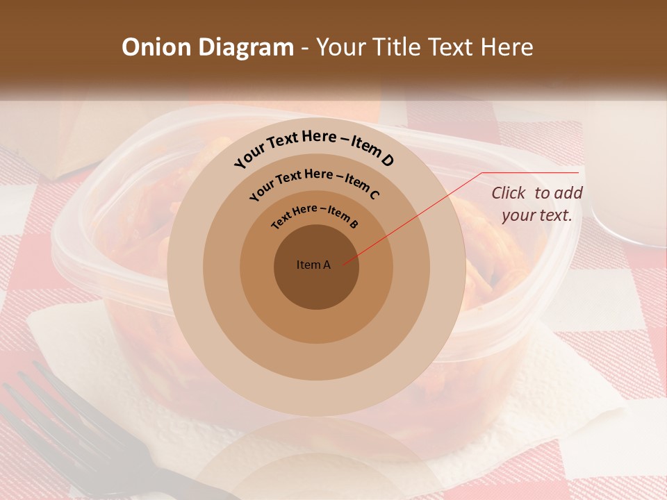 A Plastic Container Filled With Food Next To An Orange PowerPoint Template