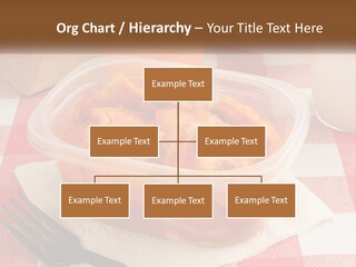 A Plastic Container Filled With Food Next To An Orange PowerPoint Template