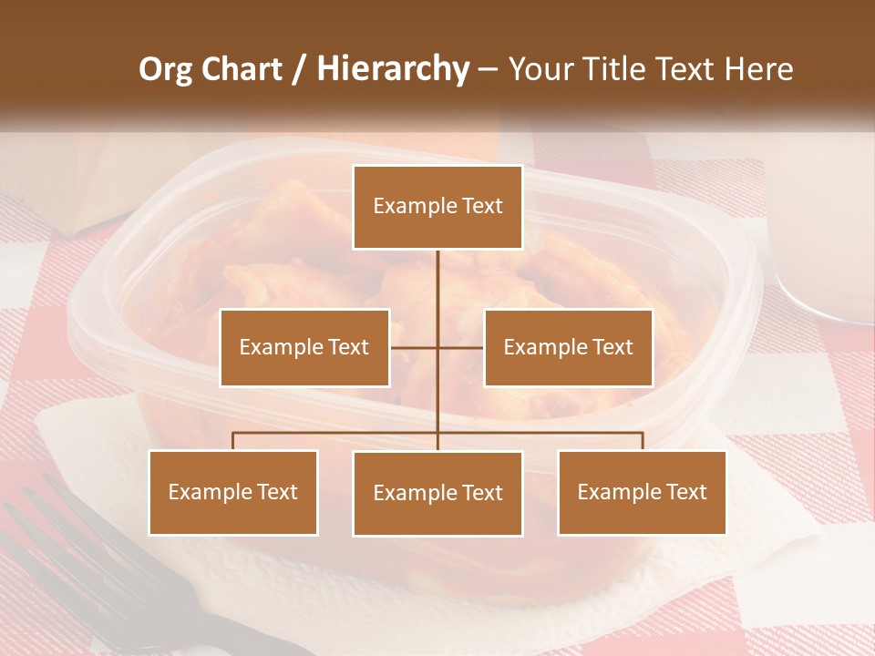 A Plastic Container Filled With Food Next To An Orange PowerPoint Template