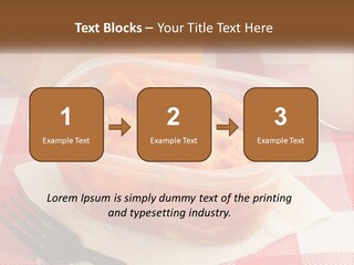 A Plastic Container Filled With Food Next To An Orange PowerPoint Template