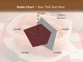 A Plastic Container Filled With Food Next To An Orange PowerPoint Template