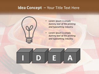 A Plastic Container Filled With Food Next To An Orange PowerPoint Template