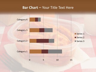A Plastic Container Filled With Food Next To An Orange PowerPoint Template