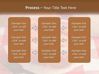 A Plastic Container Filled With Food Next To An Orange PowerPoint Template