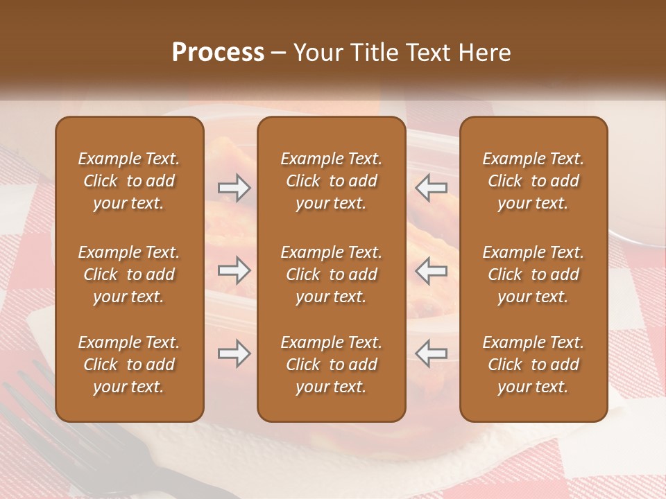 A Plastic Container Filled With Food Next To An Orange PowerPoint Template