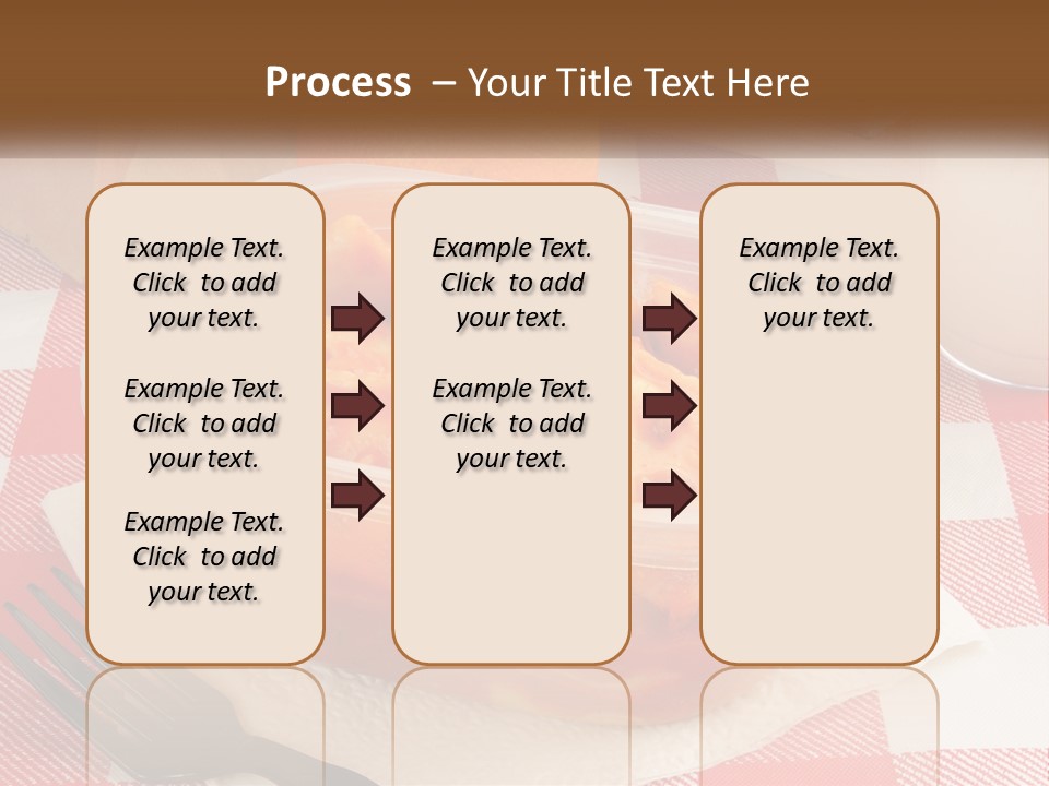 A Plastic Container Filled With Food Next To An Orange PowerPoint Template