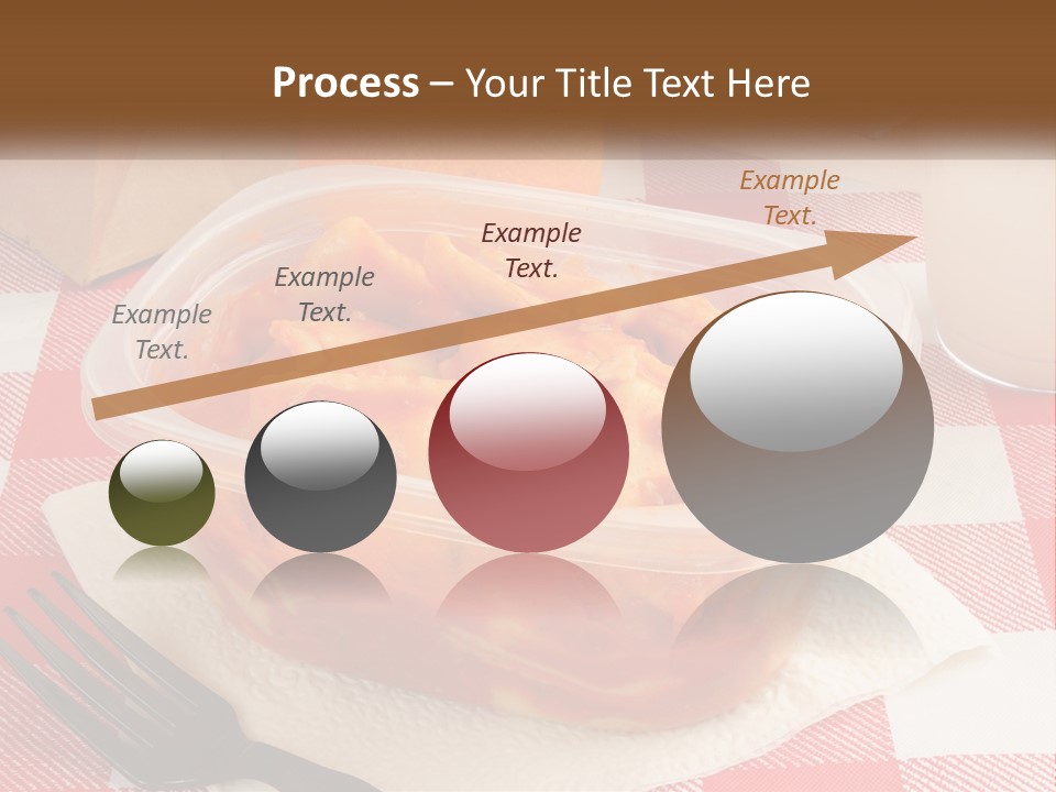 A Plastic Container Filled With Food Next To An Orange PowerPoint Template