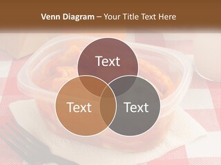 A Plastic Container Filled With Food Next To An Orange PowerPoint Template