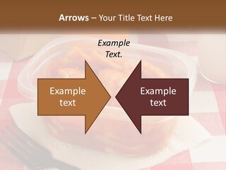 A Plastic Container Filled With Food Next To An Orange PowerPoint Template