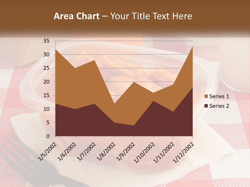 A Plastic Container Filled With Food Next To An Orange PowerPoint Template